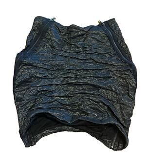 Yigal Azrouël Black Textured Knit Mini Skirt Lined Stretch Zip Women's Sz S